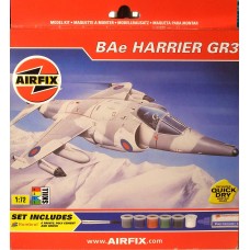 AIRFIX  BAe HARRIER GR3 A92072 Includes 6 Paints, Poly Cement and a Brush